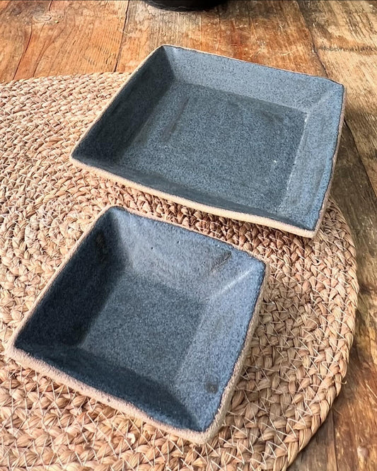 Handcrafted pottery display dish