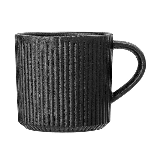 Black stonewear mug